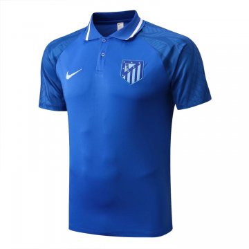 Atletico Madrid 2022-23 Blue Soccer Polo Jerseys Men's