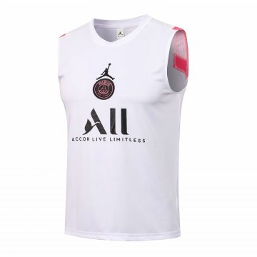 2021-22 PSG x Jordan White II Men's Football Singlet Shirt