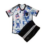 Japan 2023 Special Edition White Soccer Jerseys + Short Kid's