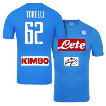 2016-17 Napoli Home Blue Football Jersey Shirts #62 Lorenzo Tonelli
