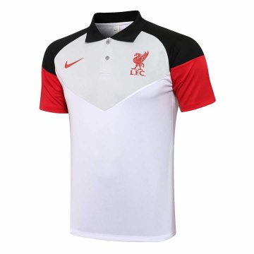 2021-22 Liverpool White Football Polo Shirt Men's [2021050135]