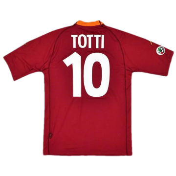 #Retro Totti #10 AS Roma 2000/2001 Home Soccer Jerseys Men's