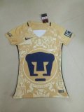 UNAM Women Home Golden Football Jersey Shirts 2016-17