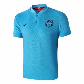 2019-20 Barcelona Light Blue Men's Football Polo Shirt