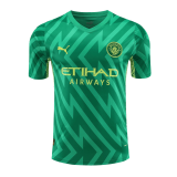 Manchester City 2023-24 Goalkeeper Green Soccer Jerseys Men's
