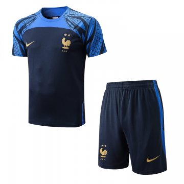 France 2022 Royal Soccer Jerseys + Short Men's