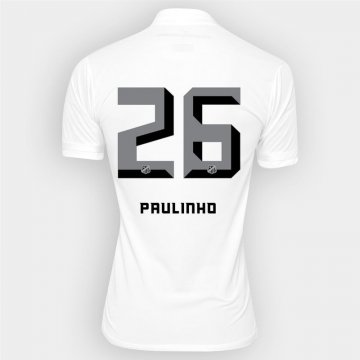 2016-17 Santos Home White Football Jersey Shirts Paulinho #26