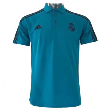 2017-18 Real Madrid Light Blue Polo Shirt