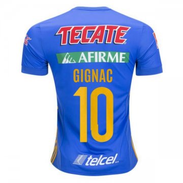 2017-18 Tigres UANL Away Blue Football Jersey Shirts André-Pierre Gignac #10