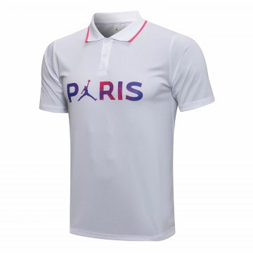 2021-22 PSG x Jordan White II Football Polo Shirt Men's