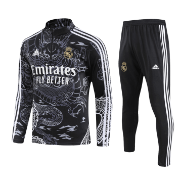 Real Madrid 2023-24 Black Soccer Sweatshirt + Pants Men's
