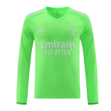 #Long Sleeve Real Madrid 2023-24 Goalkeeper Green Soccer Jerseys Men's