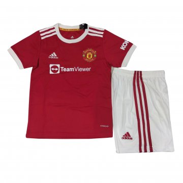 Manchester United 2021-22 Home Soccer Jerseys + Short Kid's [20210720052]