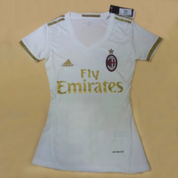 AC Milan Women Away White Football Jersey Shirts 2016-17