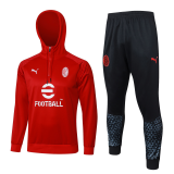 #Hoodie AC Milan 2023-24 Red Soccer Training Suit Men's