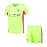 Manchester City 2023-24 Goalkeeper Green Soccer Jerseys + Short Kid's