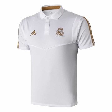 2019-20 Real Madrid White Men's Football Polo Shirt