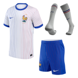 France 2024 Away EURO Soccer Jerseys + Short + Socks Kid's