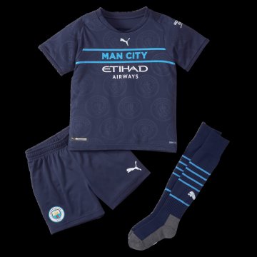 Manchester City 2021-22 Third Kid's Soccer Jersey+Short+Socks [20210825100]