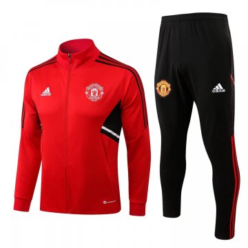 Manchester United Red Soccer Jacket + Pants Men's 2022-23