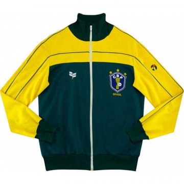 82-85 Brazil Retro Yellow - Green Men's Football Jacket