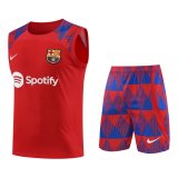 Barcelona 2023-24 Red Soccer Singlet + Short Men's