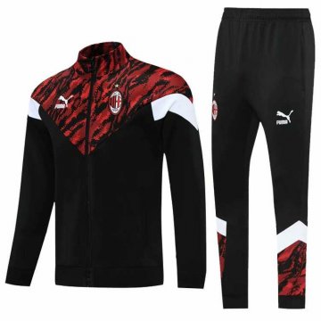 2021-22 AC Milan Black Football Training Suit(Jacket + Pants) Men's