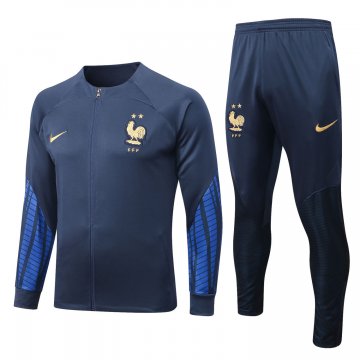France 2022 Royal Soccer Jacket + Pants Men's