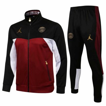 2021-22 PSG x Jordan Burgundy Football Training Suit (Jacket + Pants) Men's