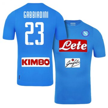 2016-17 Napoli Home Blue Football Jersey Shirts #23 Manolo Gabbiadini