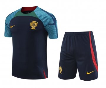 Portugal 2022 Royal Soccer Jerseys + Short Men's