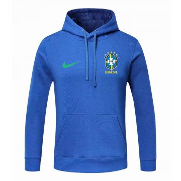 #Hoodie Brazil 2022 Blue Pullover Soccer Sweatshirt Men's
