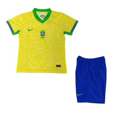 Brazil 2024 Home Soccer Jerseys + Short Kid's