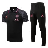 PSG 2022-23 Black Soccer Polo + Pants Men's