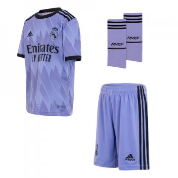 Real Madrid 2022-23 Away Soccer Jerseys + Short + Socks Kid's
