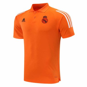 2020-21 Real Madrid UCL Orange Men's Football Polo Shirt
