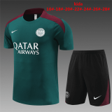 PSG 2024-25 Dark Green Soccer Jerseys + Short Kid's