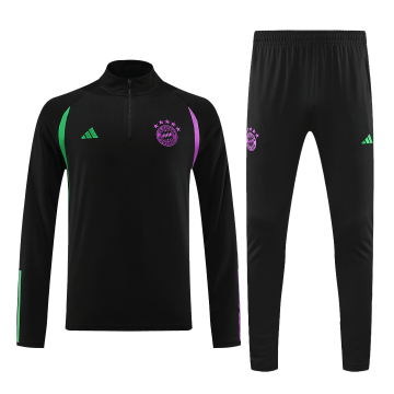 Bayern Munich 2023-24 Black Soccer Sweatshirt + Pants Men's