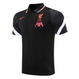 2020-21 Liverpool UCL Black Men's Football Polo Shirt