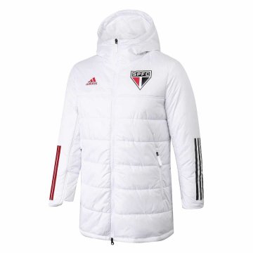 2020-21 Sao Paulo FC White Men's Football Winter Jacket