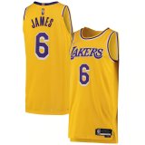Los Angeles Lakers 2022 75th Anniversary Diamond Gold Jersey Men's Icon Edition