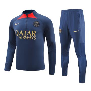 PSG 2023-24 Royal Soccer Zipper Sweatshirt + Pants Kid's