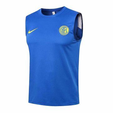 2021-22 Inter Milan Blue Football Singlet Shirt Men's [2021050149]
