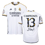 #CAMPEONES #13 Real Madrid 2023-24 Campeones Supercopa Home Player Version Soccer Jerseys Men's