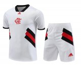 Flamengo 2023-24 White Soccer Jerseys + Short Men's