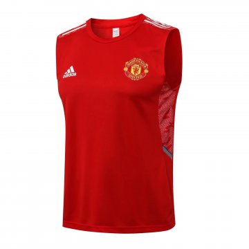 Manchester United 2021-22 Red Soccer Singlet Jerseys Men's