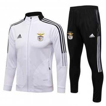Benfica 2021-22 White Soccer Traning Suit (Jacket + Pants) Men's
