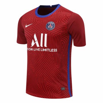 2020-21 PSG Goalkeeper Red Men Football Jersey Shirts