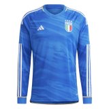 #Long Sleeve Italy 2023 Home Soccer Jerseys Men's