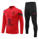 AC Milan 2022-23 Red Soccer Training Suit Men's